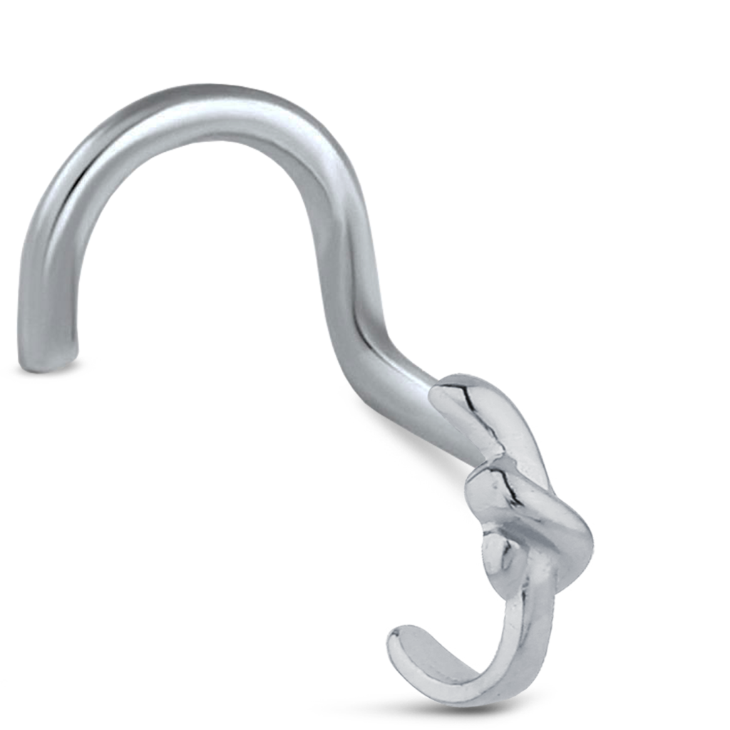 Surgical Steel Tied Knot Nose Hugger Right Nose Screw