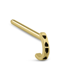 Surgical Steel Gold Colored Tribal Nose Hugger 10mm Straight