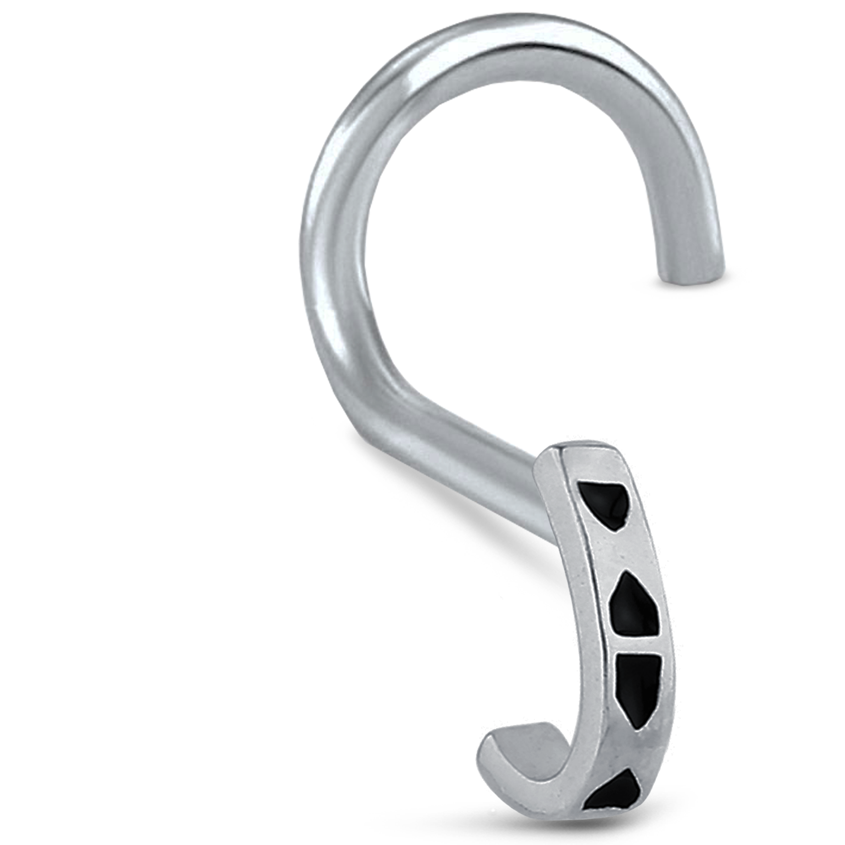 Tribal Nose Hugger Stud Ring 316L Surgical Steel