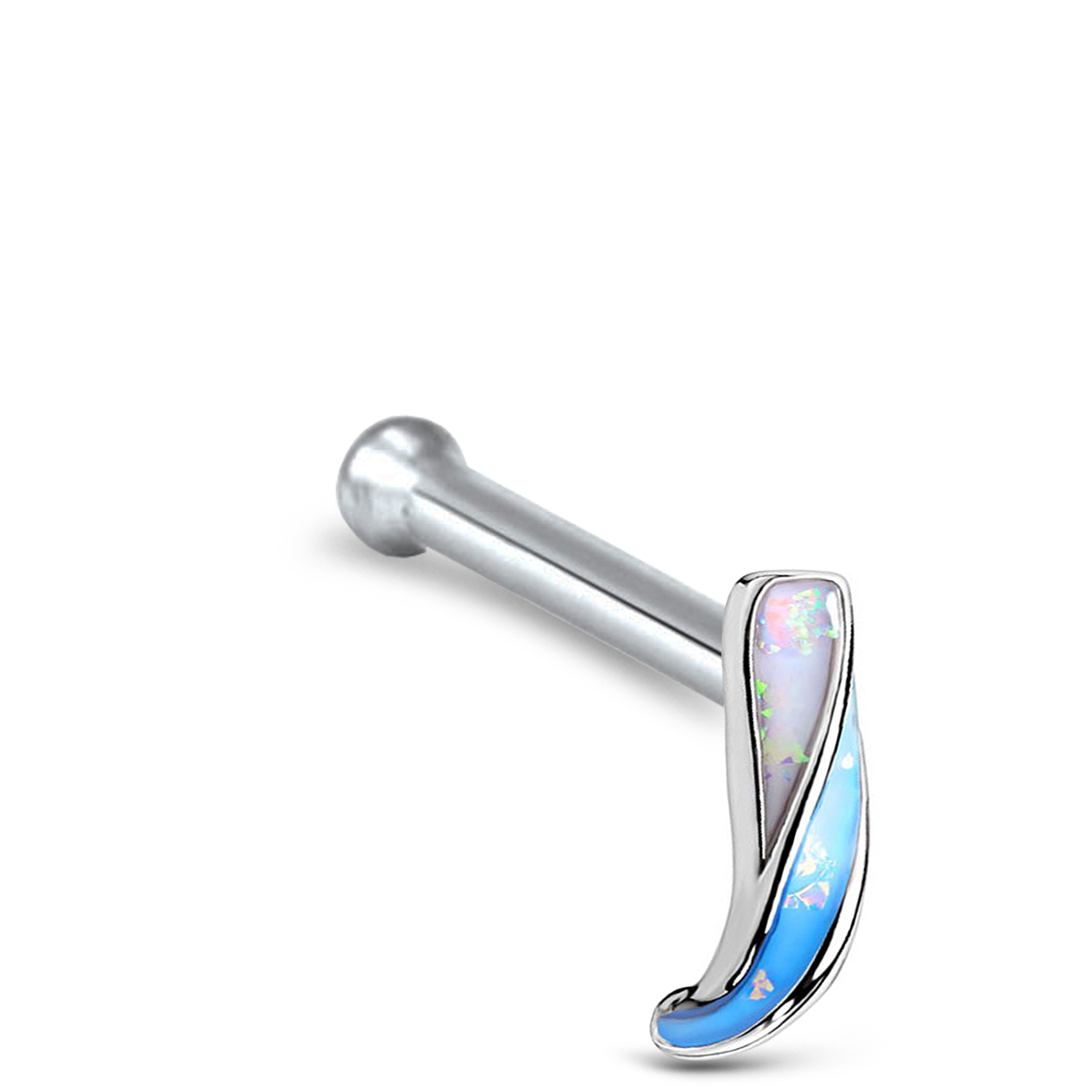 Double Strand Nose Bone Stud Hugger 925 Sterling Silver 20G