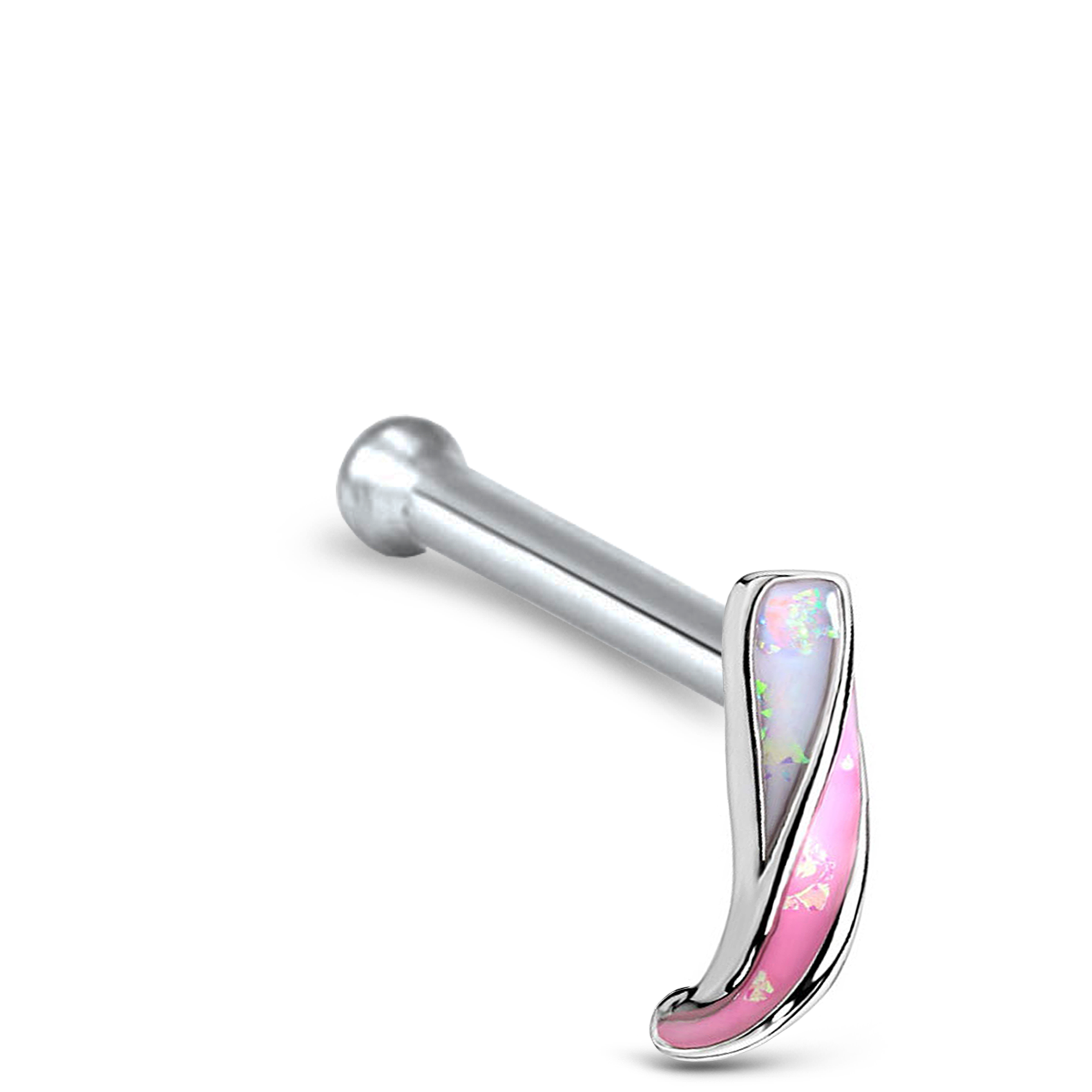 Double Strand Nose Bone Stud Hugger 925 Sterling Silver 20G