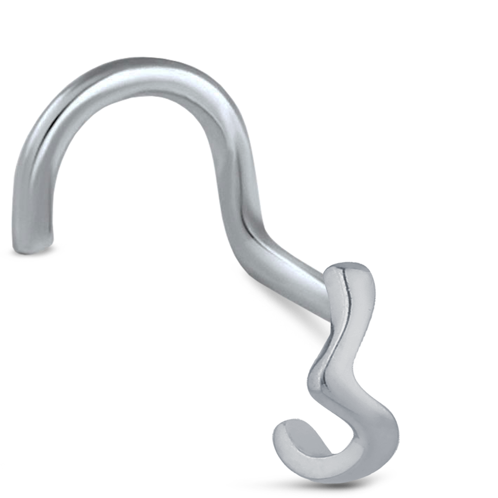 Surgical Steel Wave Nose Hugger Right Nose Screw
