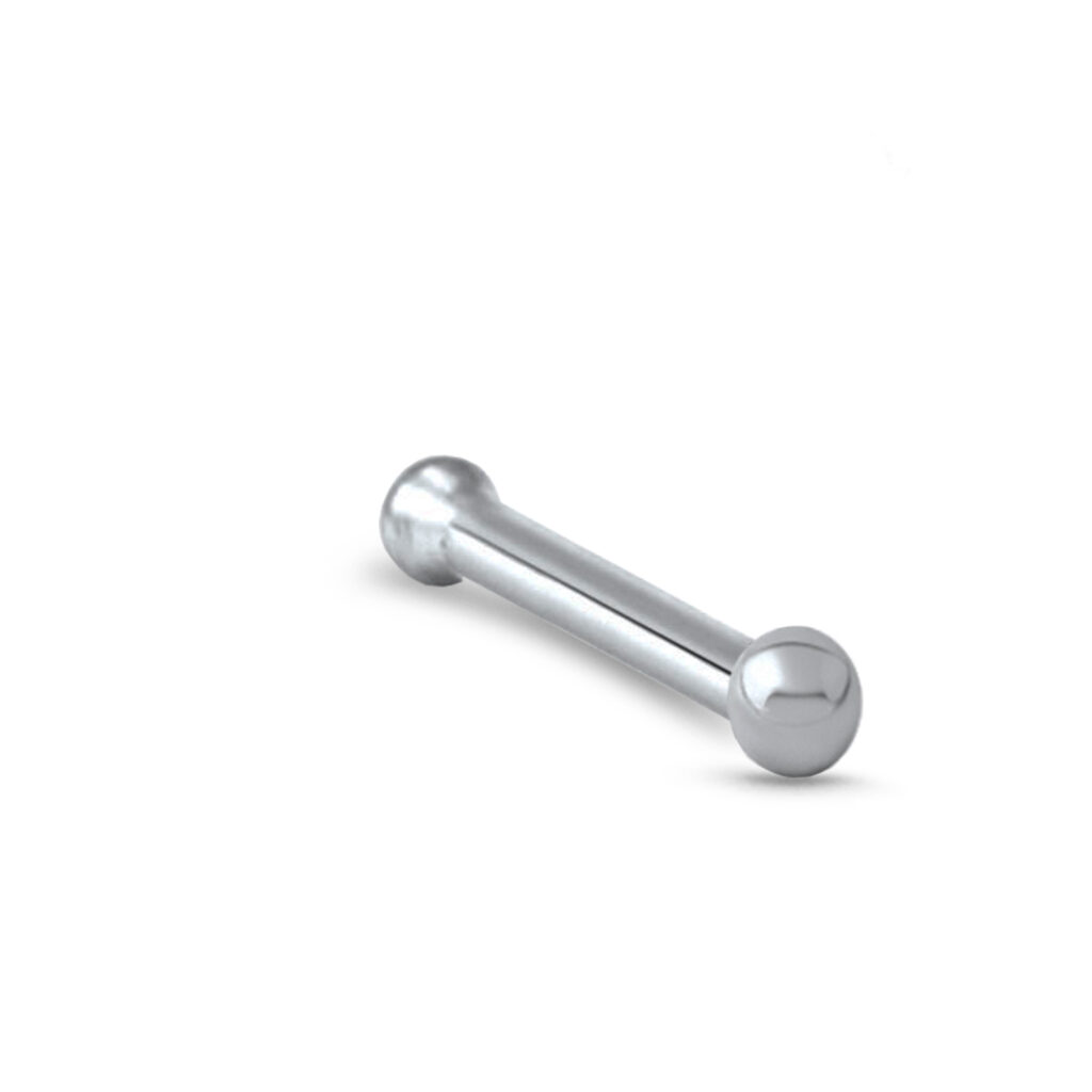 surgical steel nose bone stud featuring a 1.5mm ball design