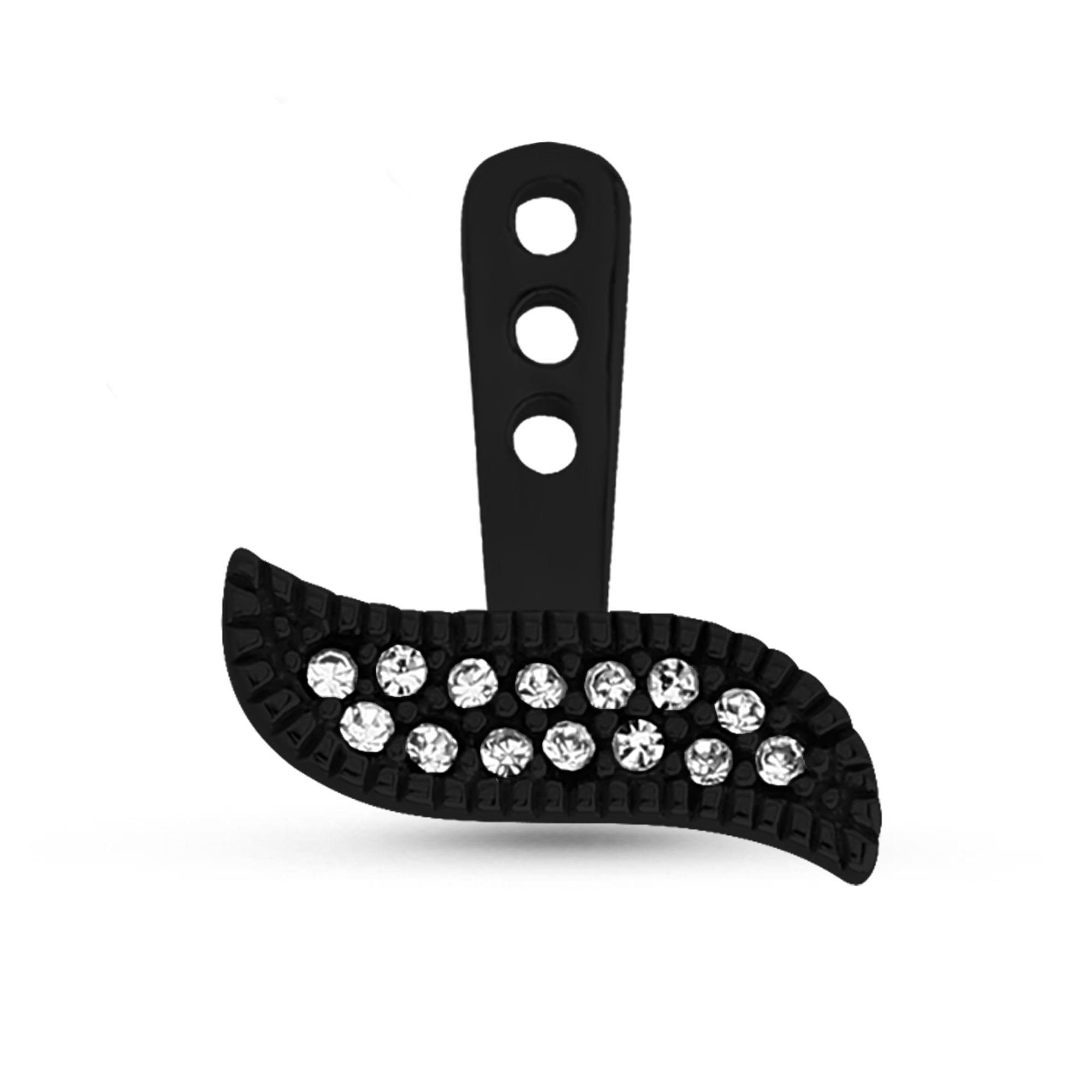 Paved Stones Ear Jacket Earrings Cartilage Tragus Helix Labret 316L Surgical Steel