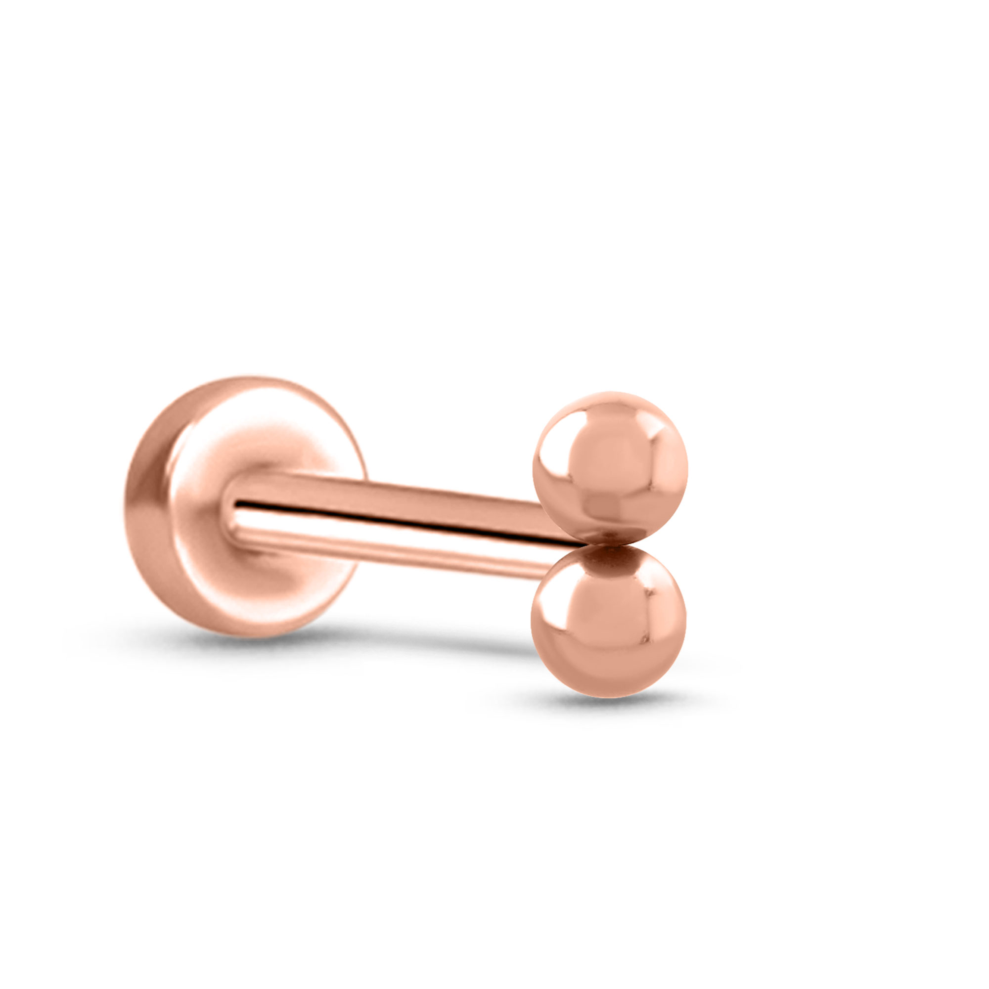 Double Ball Labret Style Threadless Push Pin Surgical Steel Stud