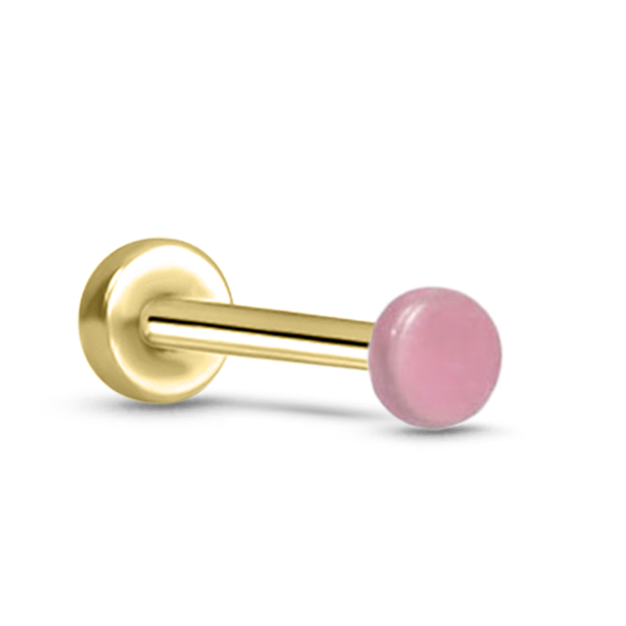 Skin Tone Labret Style Threadless Push Pin Surgical Steel Stud