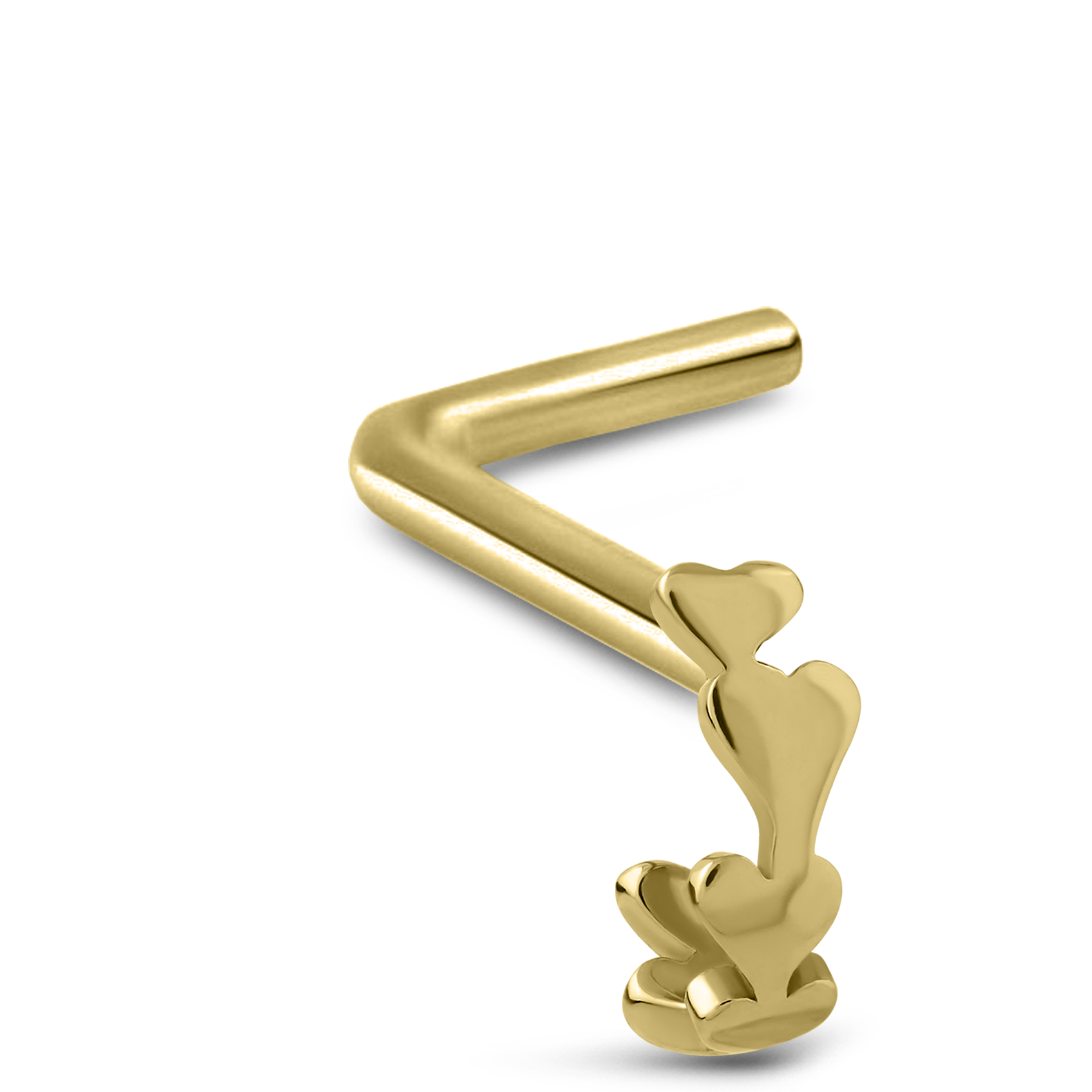 Hearts Nose Hugger Stud 316L Surgical Steel