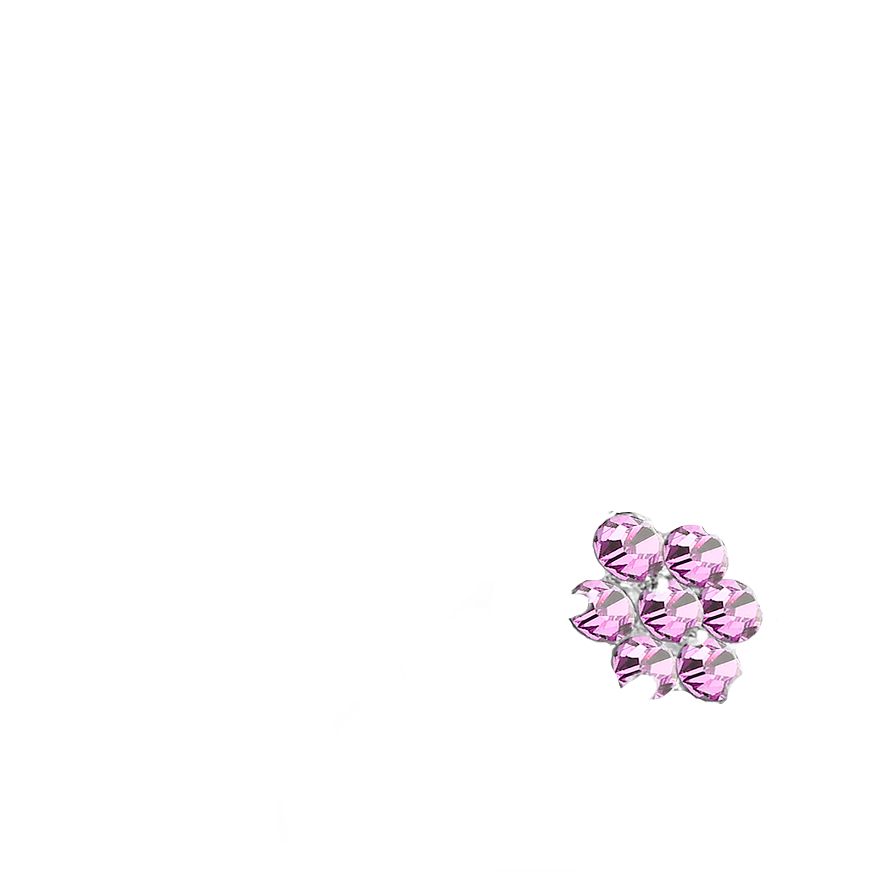 surgical-steel-sterling-silver-nose-hugger-stud-flower-cz-NS78-D1648-pink