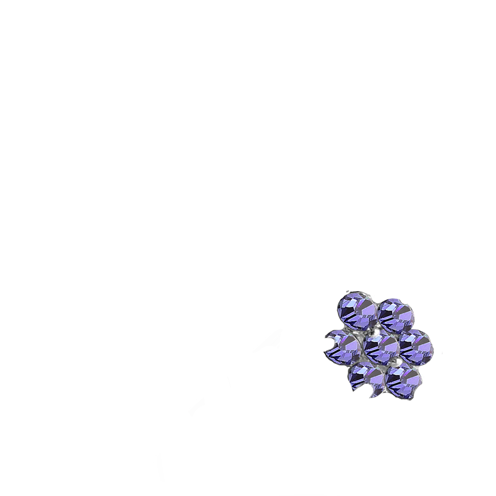 surgical-steel-sterling-silver-nose-hugger-stud-flower-cz-NS78-D1648-purple-sterling