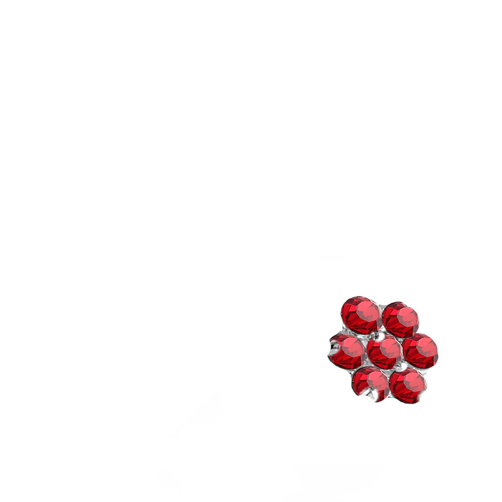 surgical-steel-sterling-silver-nose-hugger-stud-flower-cz-NS78-D1648-red