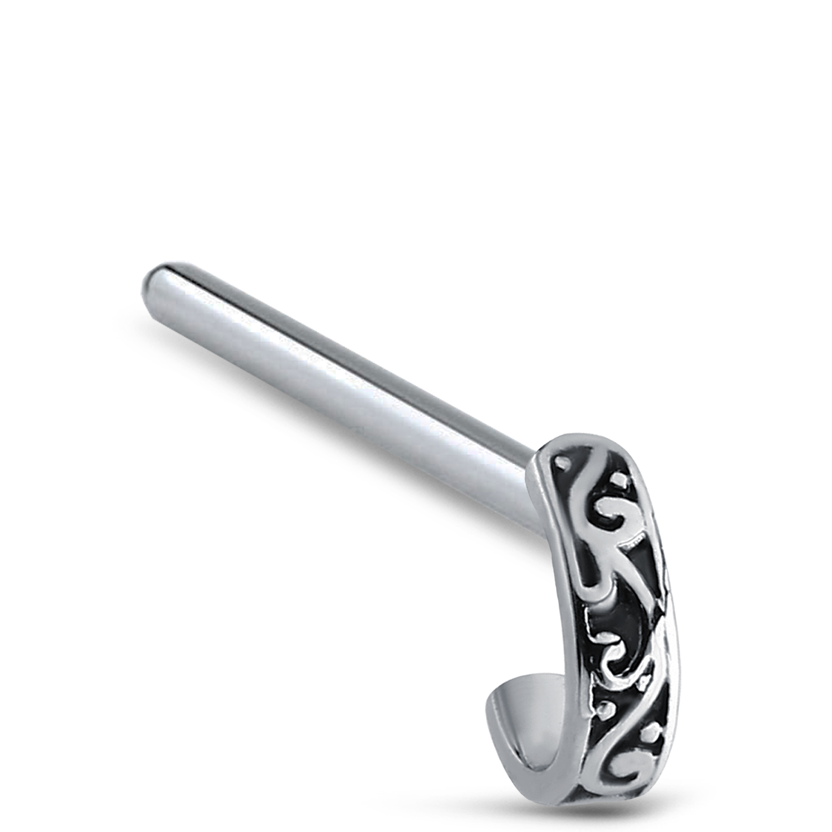 Tribal Nose Hugger 316L Surgical Steel 20G