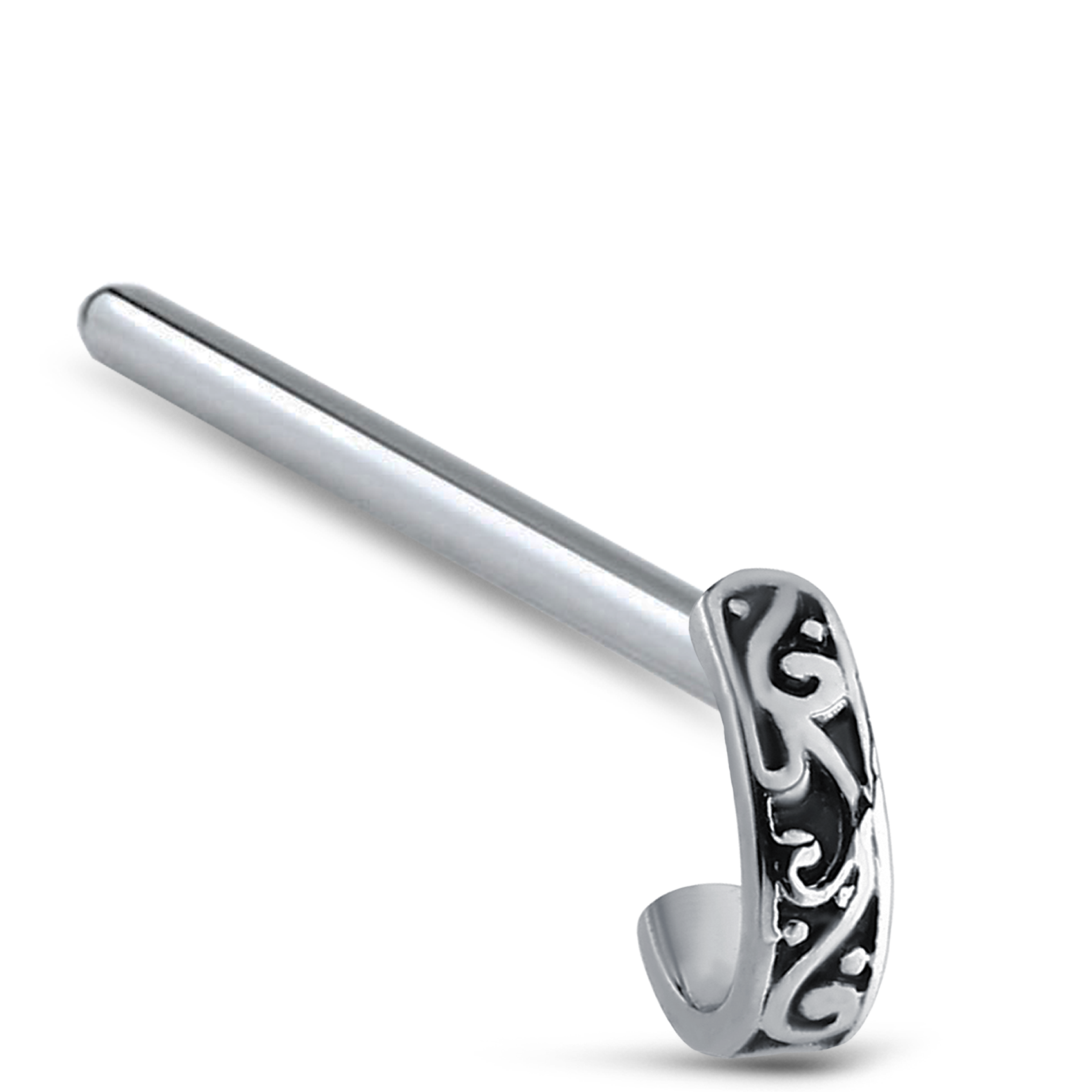 Tribal Nose Hugger 316L Surgical Steel 20G