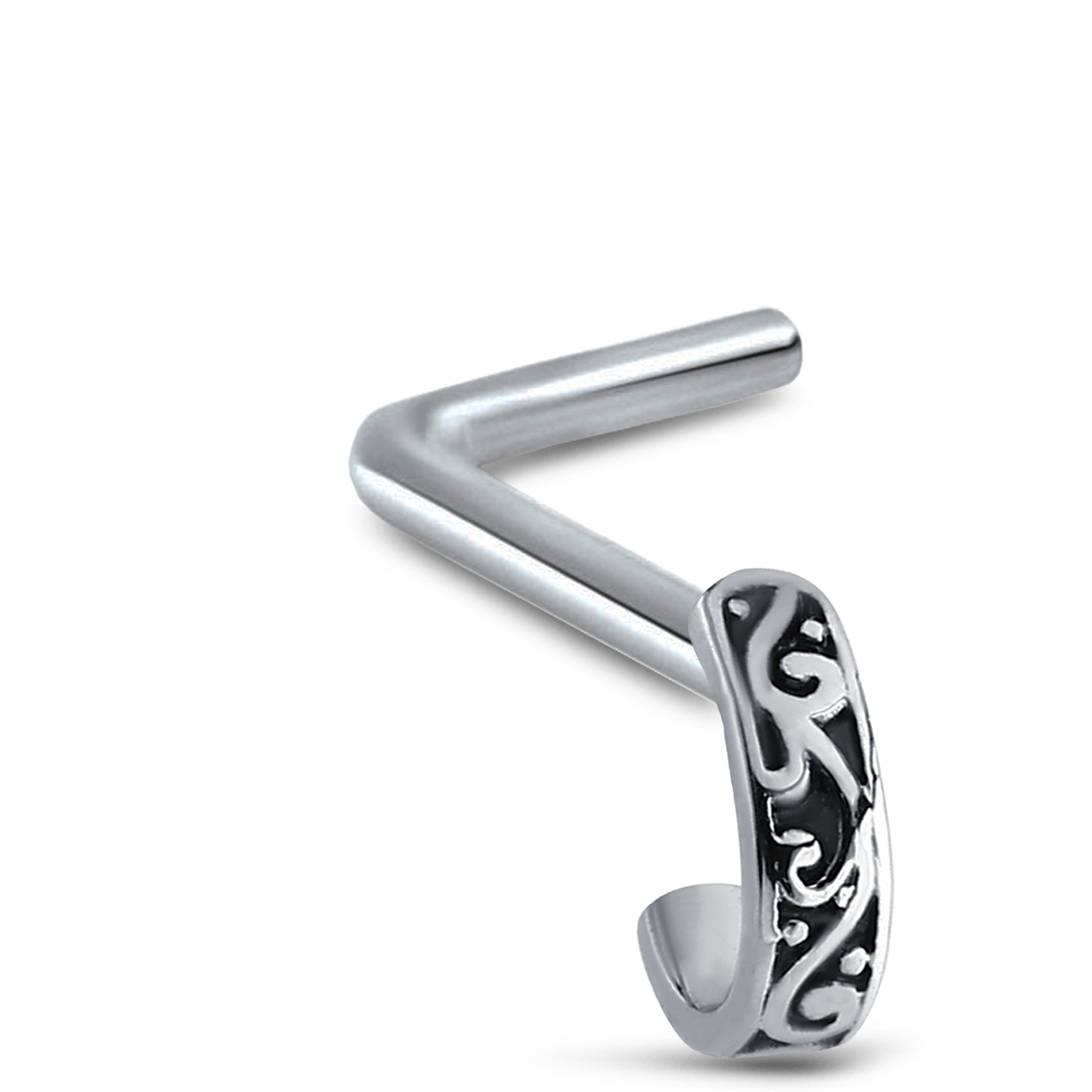 Tribal Nose Hugger 316L Surgical Steel 20G