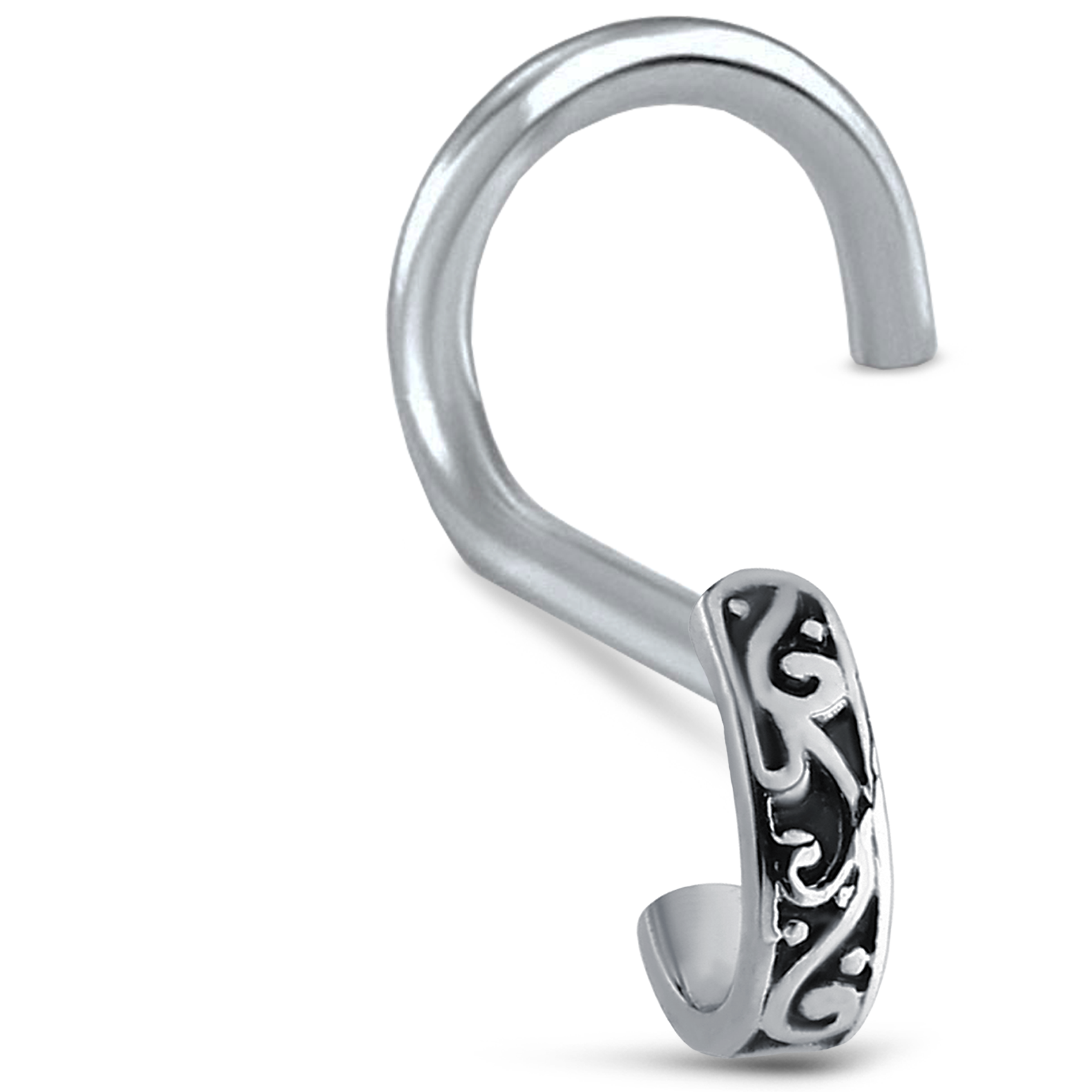 Tribal Nose Hugger 316L Surgical Steel 20G