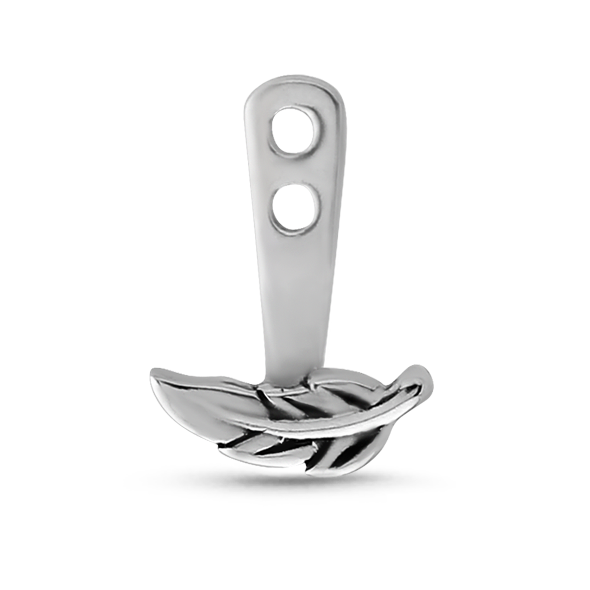 Feather Ear Jacket Earrings Cartilage Tragus Labret 316L Surgical Steel