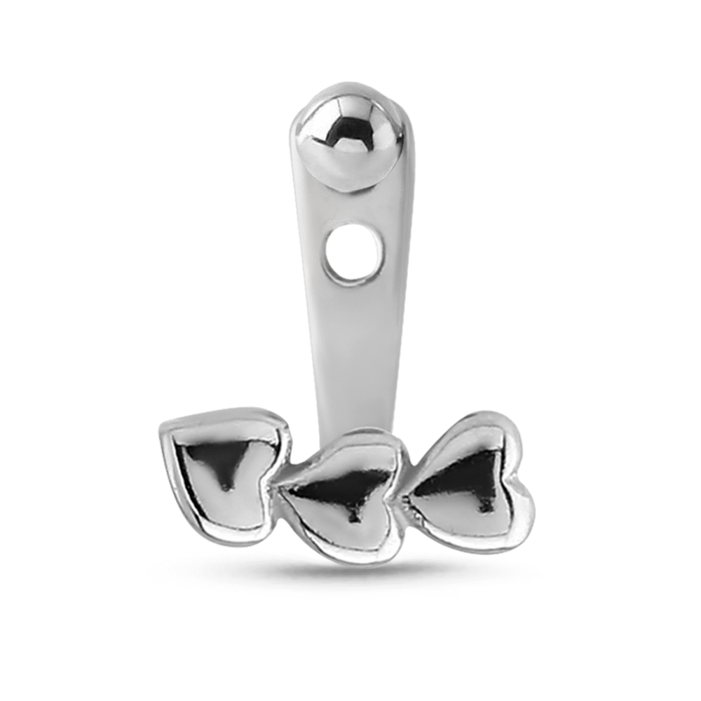 Hearts Tragus Ear Jacket Cartilage Labret Right Left 316L Surgical Steel