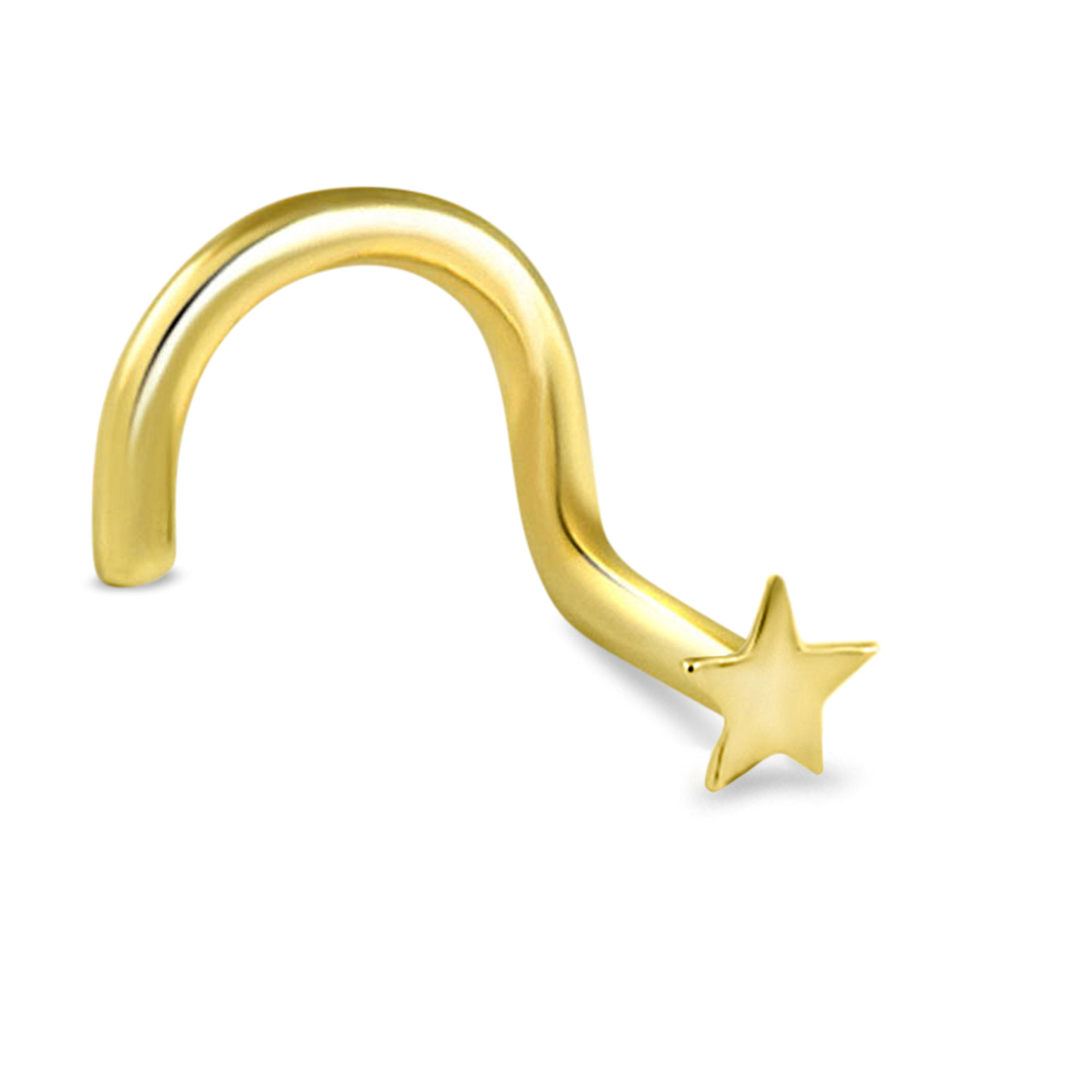 Star Nose Ring Yellow or White Gold