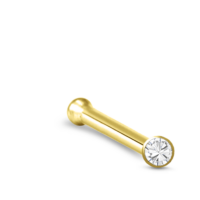 Sterling Silver Yellow Gold Glued Bezel 1mm Stone Bone